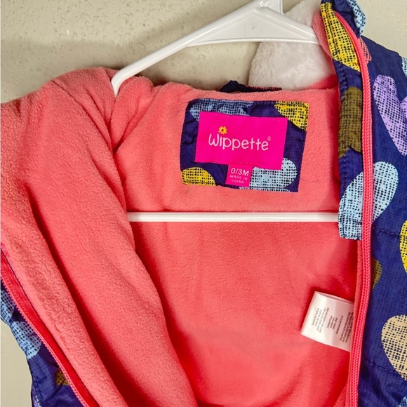 wippette 3 months baby girl snowsuit blue and pink - Picture 6 of 8